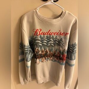 Budweiser Cream sweatshirt sz large